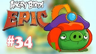 Angry Birds Epic  Cave 1  Golden Piggie Battle With Porky Prince part 34 [upl. by Derag]