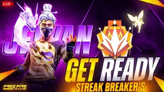 🔴LIVE🔴STREAK BREAKERS💥NEW SEASON BR amp CS PUSH 🔥GarenaFreeFire Max Live [upl. by Ilah69]