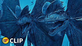 Dr Lewis Dodgson Cornered by Dilophosaurus Trio  Jurassic World Dominion 2022 Movie Clip HD 4K [upl. by Hassett]