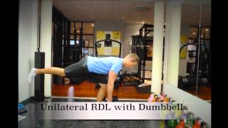 Exercise Index Unilateral Romanian Dead Lift with Dumbbells [upl. by Mian]