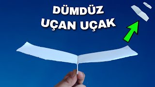 Kağıttan Dümdüz Uçan Uçak Yapımı  Süper Uçuyor [upl. by Ihsorih]