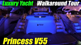 Beautifully Balanced  2023 Princess V55 Luxury Yacht [upl. by Cyprus732]