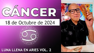 CÁNCER  Horóscopo de hoy 18 de Octubre 2024 [upl. by Wadell757]