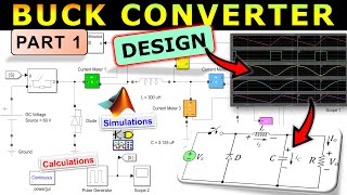 ⚡ DCDC Buck Converter Design Part 1 ⚡  OpenLoop Design  Calculations amp MATLAB amp TINATI [upl. by Chaudoin]