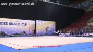 Yana Kudryavtseva Ribbon  Podium Training Sofia 2015 [upl. by Shaia235]