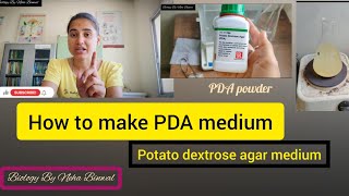 PDA potato dextrose agar medium l How to make PDA medium Biology By Neha Binwal viral biology [upl. by Even69]