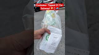 OMG SHE TIPPED ONLY 1 🥺🥪🥤🚙 shorts doordash subway fooddelivery gigworker gigwork [upl. by Bauer630]