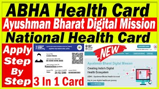 Abha Health Card কিভাবে করবেন  National Health Card Apply Online  Ayushman Bharat Digital Mission [upl. by Nnylyaj]