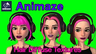 Animaze TutorialHow to Change Hair Diffuse Textures [upl. by Tami277]