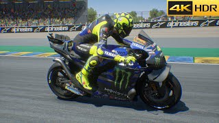 MotoGP 24  Valentino Rossi Returns To Yamaha YZRM1 12 100 Race French GP 4K60 [upl. by Aieka71]