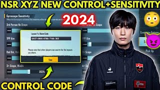 BEST SENSITIVITY FOR PUBG MOBILE IN 2024  NSR XYZ SENSITIVITY AND CONTROL SETTINGS [upl. by Ailido]