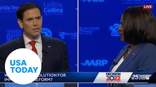 Rubio Demings face off in fiery Florida Senate debate  USA TODAY [upl. by Lothario]