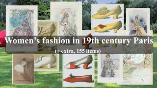 Live0030Women’s fashion in 19th century Paris  extra 155 items [upl. by Arhsub551]