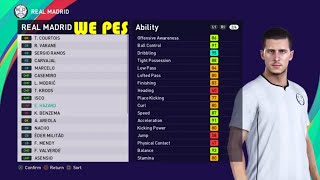 eFootball PES 2021  Real Madrid Player Ratings [upl. by Milly]