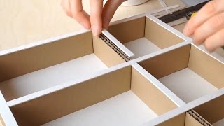 DIY Cardboard Drawer Organizer  An Easy Tutorial For Clever Storage Solutions [upl. by Emelita]