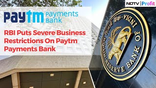 RBI Puts Severe Business Restrictions On Paytm Payments Bank  Paytm News [upl. by Babs492]