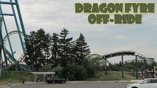 Dragon Fyre OffRide Footage Canadas Wonderland Arrow Looper  NonCopyright [upl. by Akenaj]