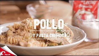 Receta de Pollo y Pasta Cremosa  Crema de Leche Alquería [upl. by Assenov]