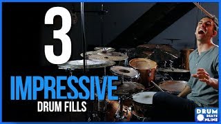 3 Drum Fills To IMPRESS Your Friends  Drum Lesson  Drum Beats Online [upl. by Damian]