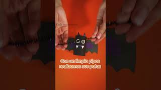 Murciélago de Halloween CON MATERIAL RECICLABLE  Fuentes Kids Shorts [upl. by Cherie]