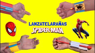 Como hacer 4 LANZA TELARAÑAS de SPIDERMAN Web Shooter de papel [upl. by Ellyn178]