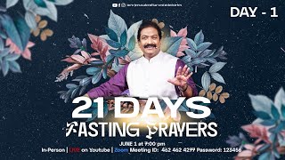 21 Days Fasting Prayers  Day 1  Bishop Dr V Rangaraju  NJC Bangalore  NJHM [upl. by Denby]