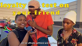 LOYALTY TEST ON FRIENDS  CALLING YOUR FRIENDS BOYFRIEND TO TEST LOYALTY [upl. by Eceinehs508]