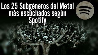 Los 25 Subgéneros del Metal más escuchados según Spotify [upl. by Arreik]