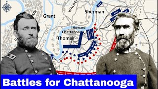 Battles for Chattanooga Browns Ferry to Ringgold Gap  Full Documentary Animated Battle Map [upl. by Margaret837]