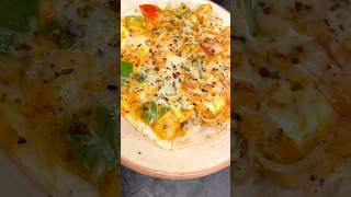 Paneer Pizza with Leftover Roti shorts youtubeshorts shortsfeed pizza [upl. by Enitnelav]