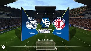 Puebla vs Toluca ● Liga Mx 2024 ● Gameplay Pes 2021 [upl. by Aisor]