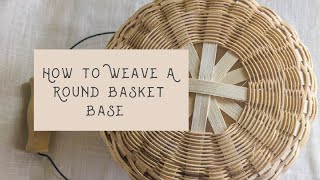 How to Twine a Round Basket Base Weaving a Round Basket [upl. by Dart]