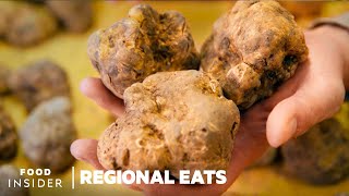 Hunting For White Truffles In Italy  Regional Eats [upl. by Aniraad]