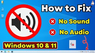 How to Fix SOUND or AUDIO Problems in Windows 10 amp 11  No Audio Device Installed or Found [upl. by Kelwunn612]