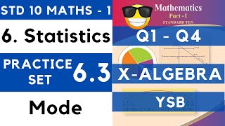 Statistics  Practice Set 63  SSC Class 10th Algebra  Maths 1  Maharashtra State Board Lesson 6 [upl. by Yecnahc]