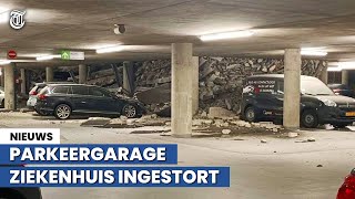 Eerste beelden ingestorte parkeergarage ziekenhuis Nieuwegein [upl. by Yllil909]