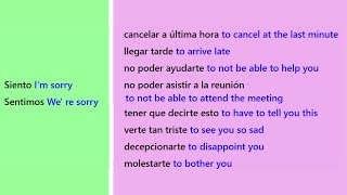 Learn Spanish  quotIm sorry Im late etcquot Easy Way to Get Fluent Faster [upl. by Agata513]