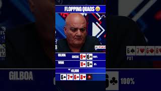 Flopping QUADS PokerStars LivePoker [upl. by Nemrac]