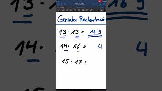 GENIALER MATHETRICK mathe MULTIPLIKATION tricks easy [upl. by Novy]