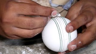 Labored process of making cricket balls [upl. by Mylo]