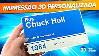 Como GANHAR DINHEIRO com Impressão 3D Placa de Rua DECORATIVA PERSONALIZADA [upl. by Hgieleak]