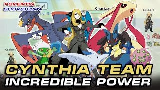 INCREDIBLE POWER OF CHAMPION CYNTHIA  Pokemon Showdown [upl. by Anerom648]