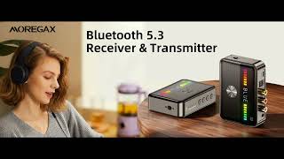 MOREGAX M13 RGB Bluetooth 53 Audio Receiver Transmitter [upl. by Matias]