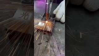 When the weld is pulled it is beautiful and firm welding laserwelding welder [upl. by Ennaeel]