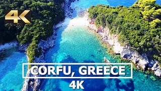 Corfu Greece 4K Drone [upl. by Yarrum]