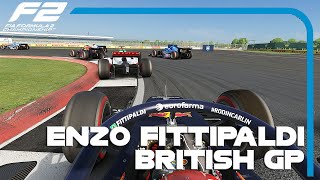 F2 2023  ENZO FITTIPALDI  BRITISH GP  ONBOARDHIGHLIGHTS  ASSETTO CORSA [upl. by Berger]