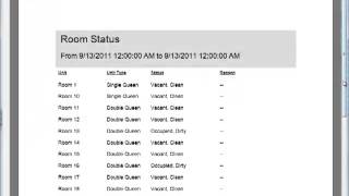 Housekeeping Room Status Report [upl. by Ameehsat]