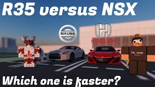 NISSAN R35 VS HONDA NSX NC1NC2  Midnight Racing Tokyo Roblox Ft Redeulous [upl. by Gem444]