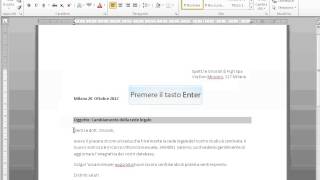 1 Creazione Documenti in Word Lettera semplice [upl. by Novj]