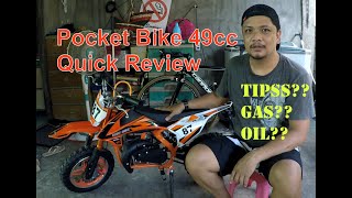 Pocket bike 49cc Enduro 87 Quick Review  Motorcycle fot kids SPECS TIPS [upl. by Llenehs67]